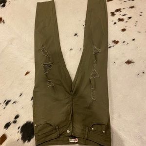 Olive Green Skinny Jeans
